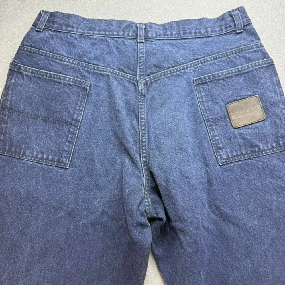 Vintage Boss Jeans Mens 38 (FIT 35/30) Denim Relaxed Fit Y2K Baggy Skate Hip Hop